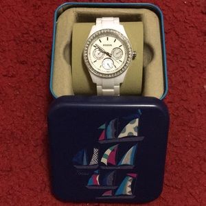 Fossil White Watch